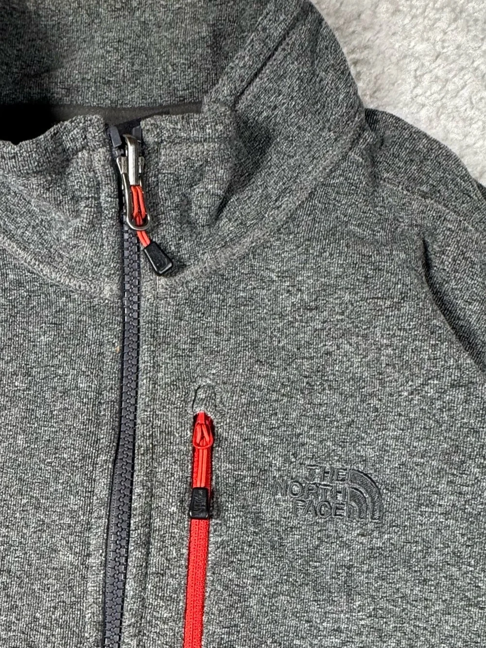The North Face Men's Gray Full-Zip Fleece Jacket